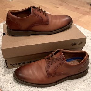 Clarks Men’s Malwood Lace (12, Tan Leather)